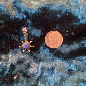 Lapis lazuli and sterling silver pendant